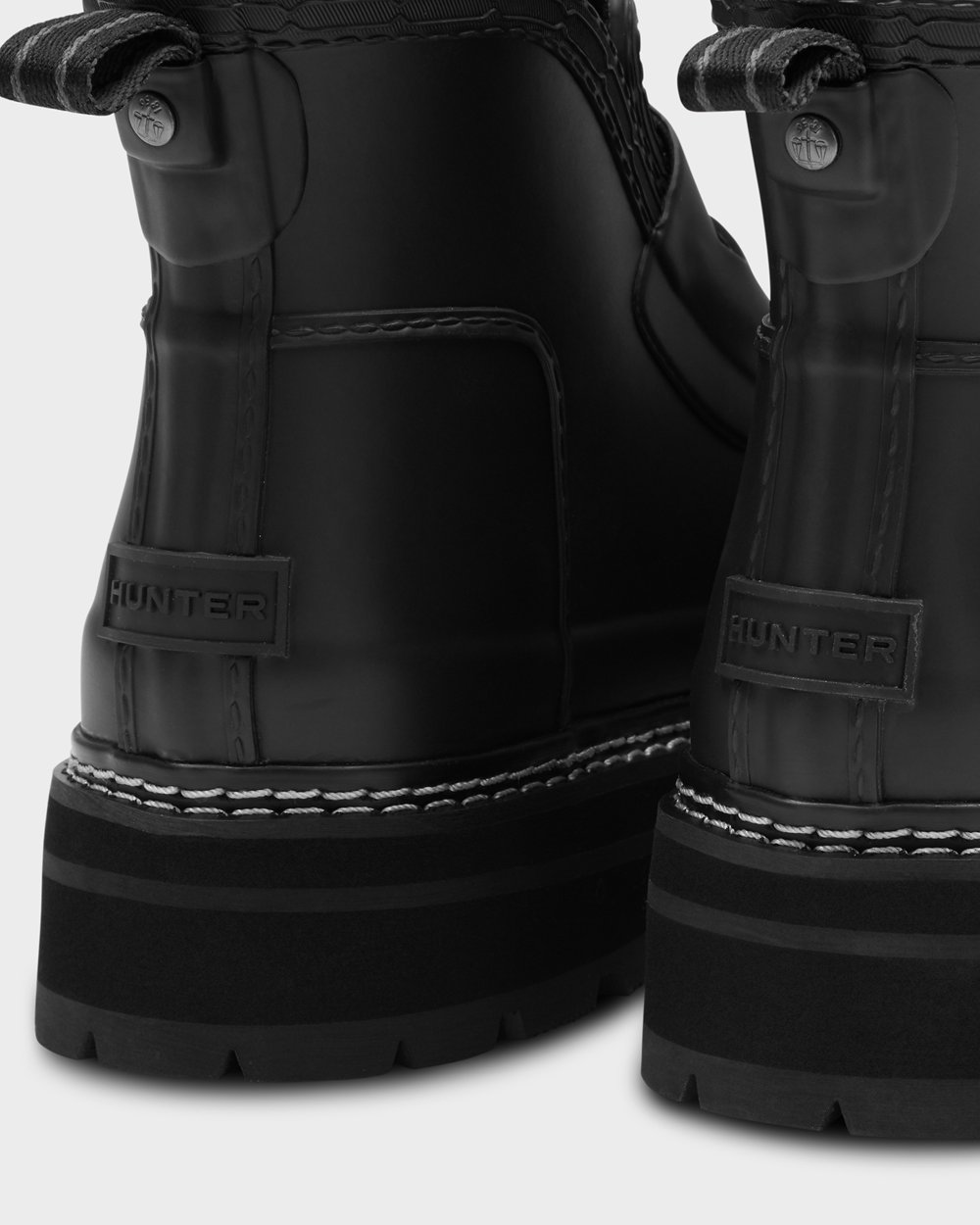 Hunter Chelsea Çizme Bayan Siyah - Refined Stitch Detail Loafers - Türkiye TM8214639